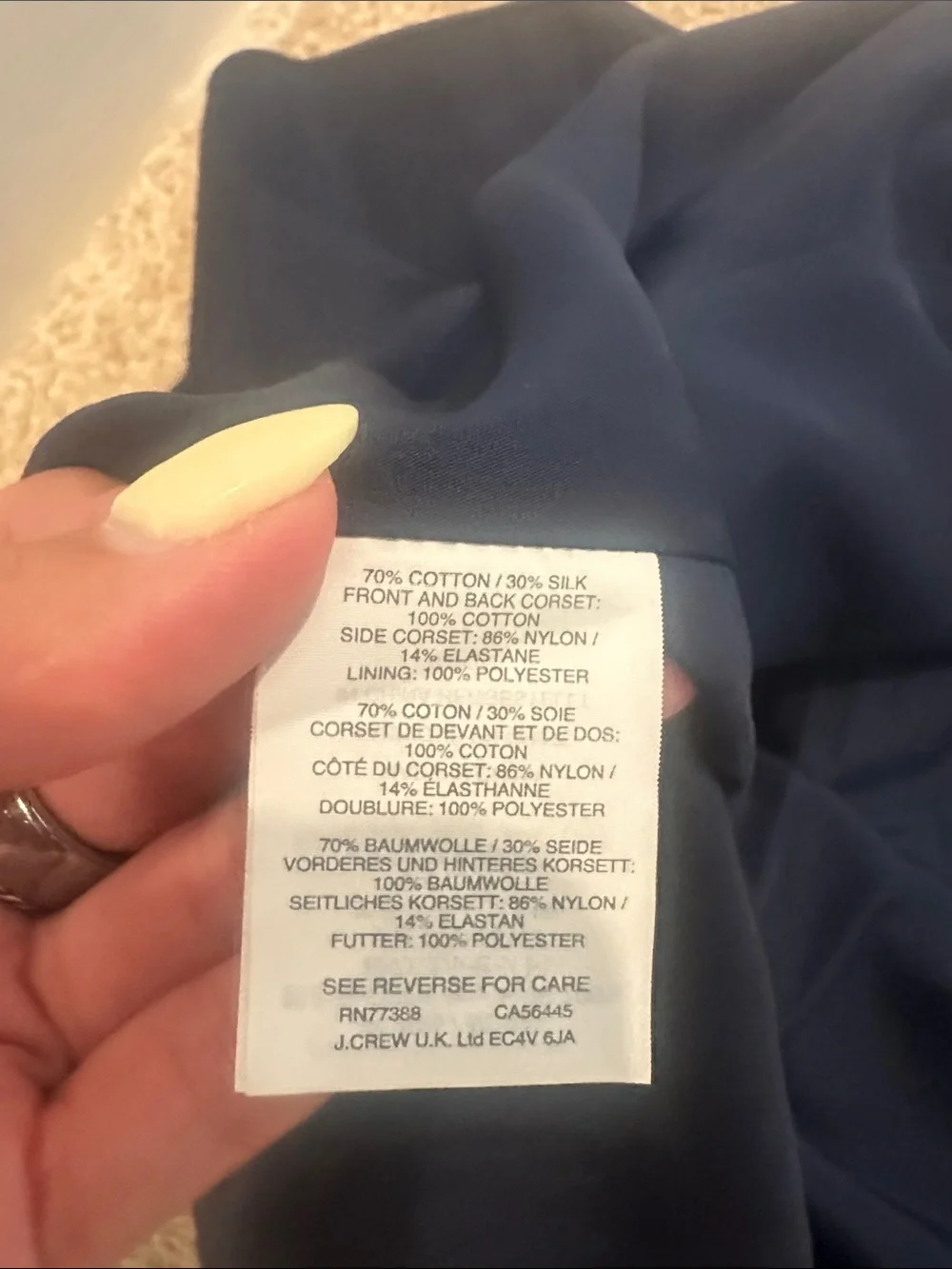 NWT J. Crew Strapless Navy Sweetheart Midi Dress